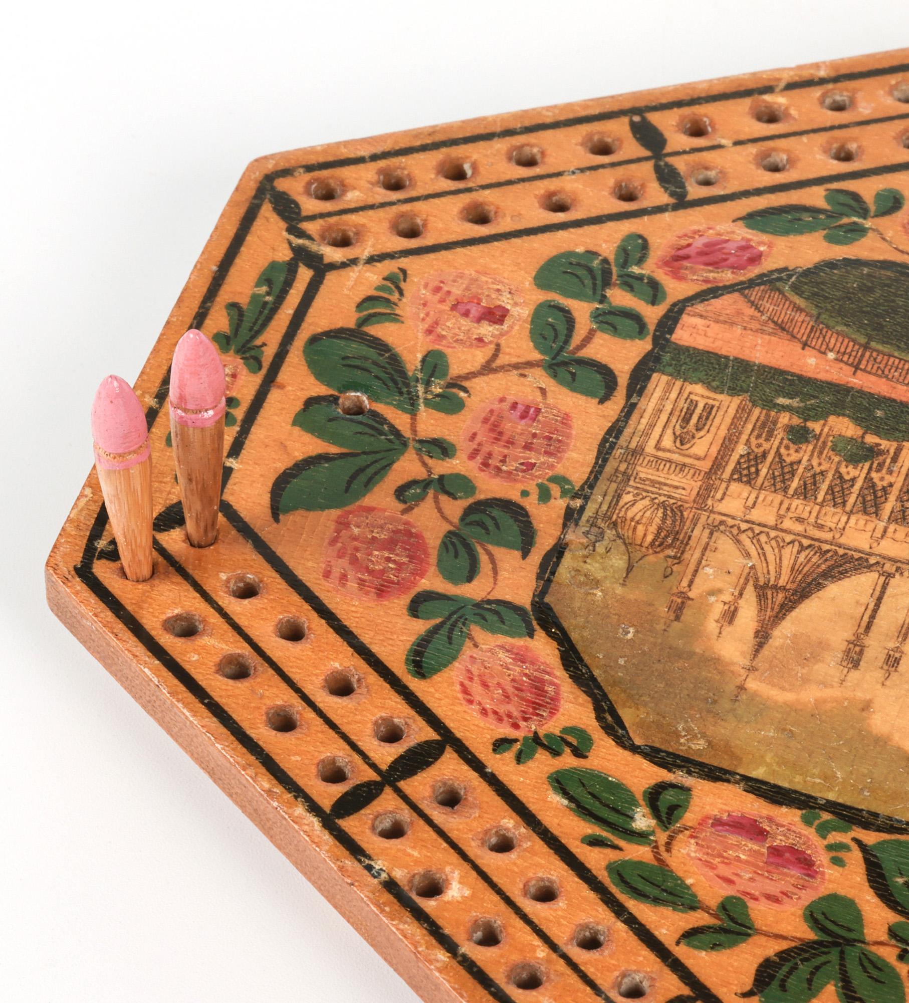 Rare table de cribbage octogonale du Brighton Pavilion de l'époque géorgienne anglaise en vente 6