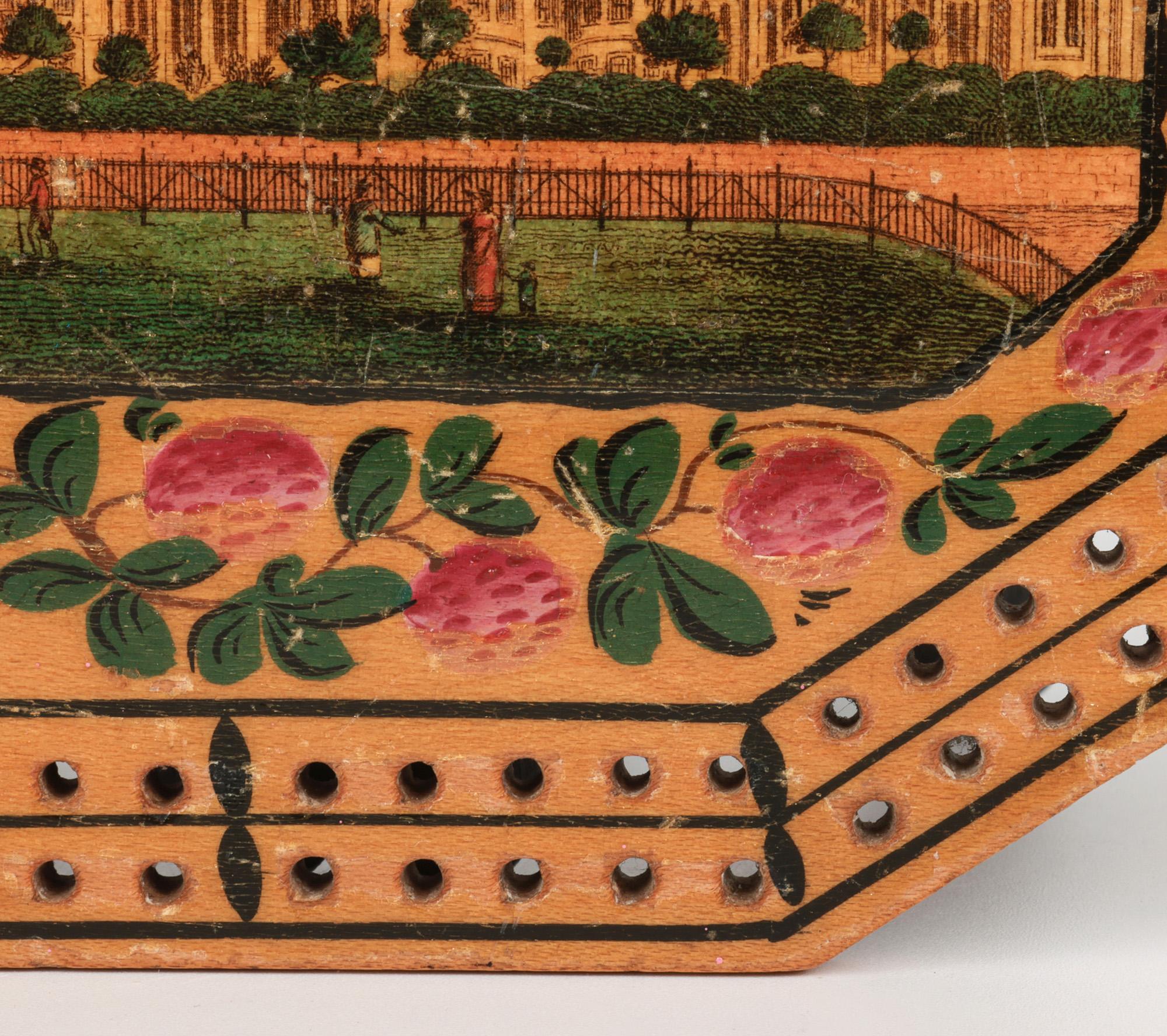 Rare table de cribbage octogonale du Brighton Pavilion de l'époque géorgienne anglaise en vente 11