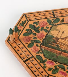 Rare English Georgian Brighton Pavilion Octagonal Cribbage Board