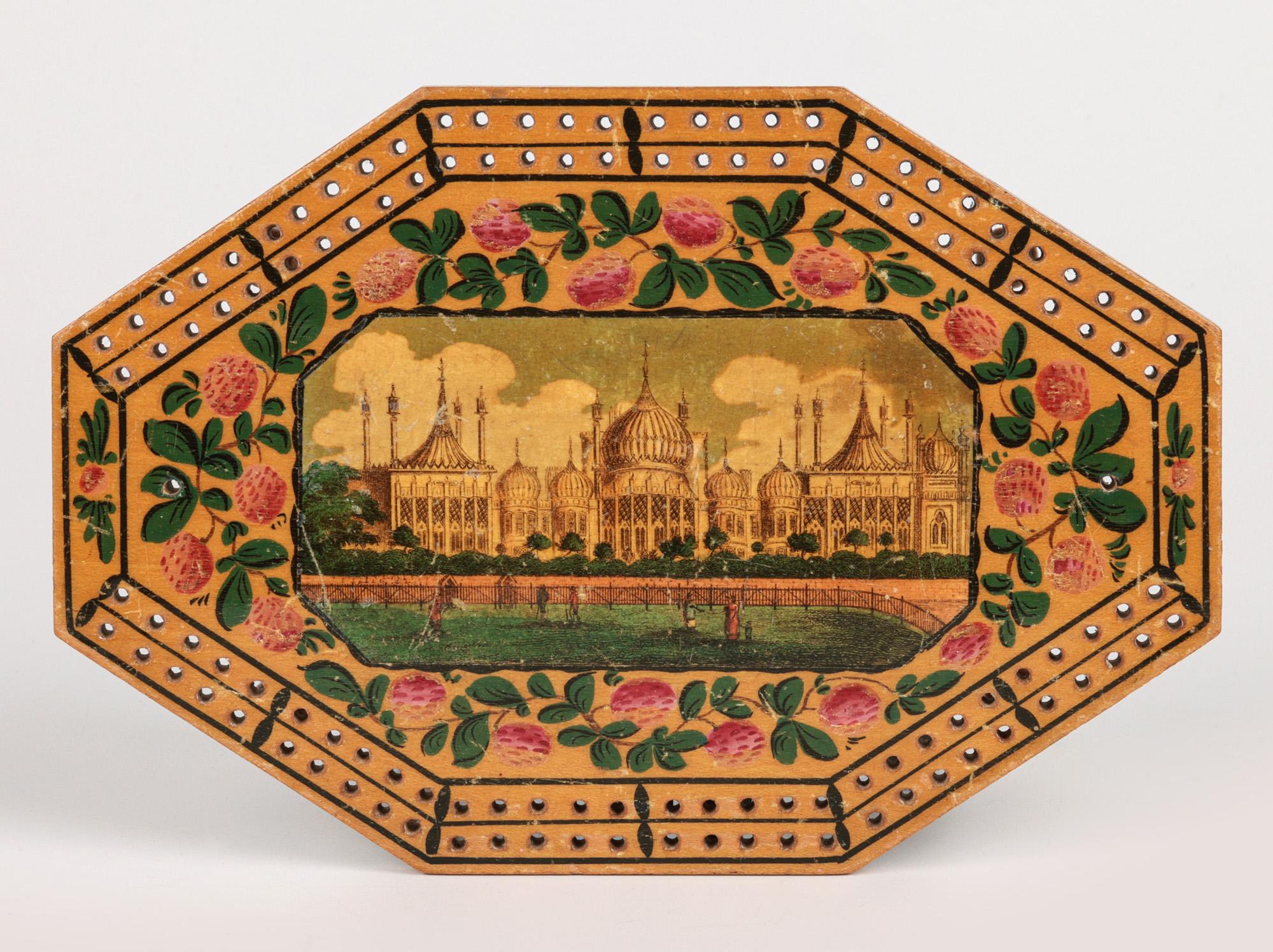 Rare table de cribbage octogonale du Brighton Pavilion de l'époque géorgienne anglaise en vente 1