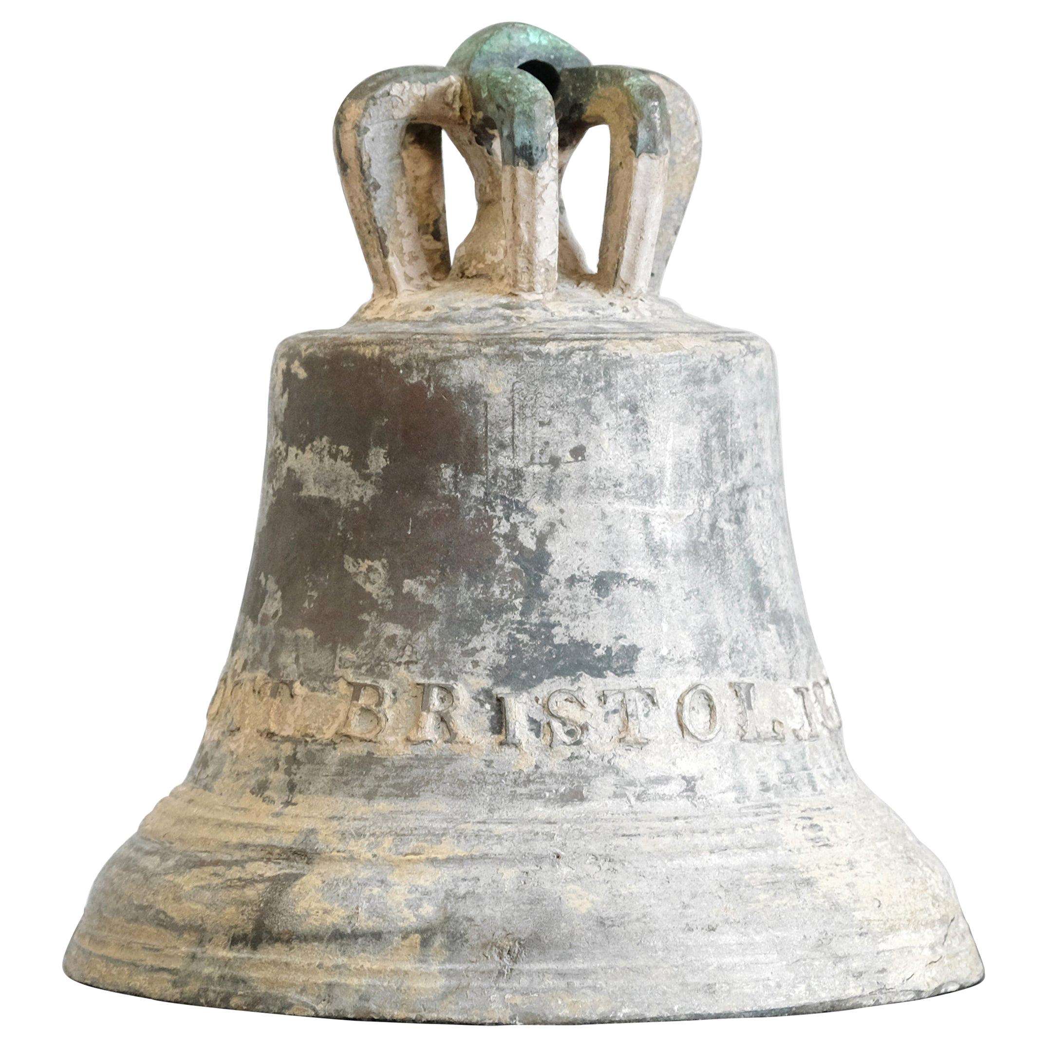 Rare English Georgian Bronze Chapel or Church Bell, Fully Working, Good Sound For Sale
