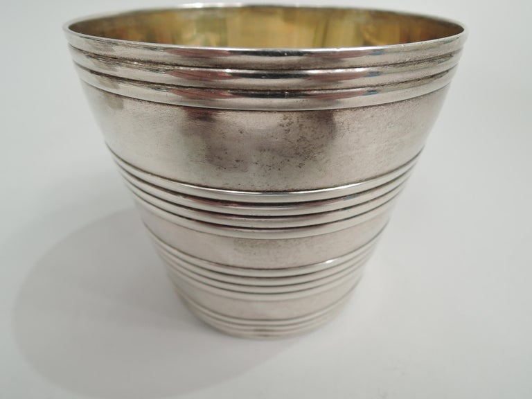 Late 18th Century Rare English Georgian Sterling Silver Double Barrel Cup For Sale