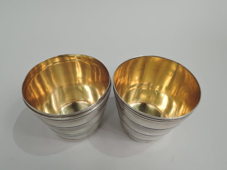 Rare English Georgian Sterling Silver Double Barrel Cup For Sale 1