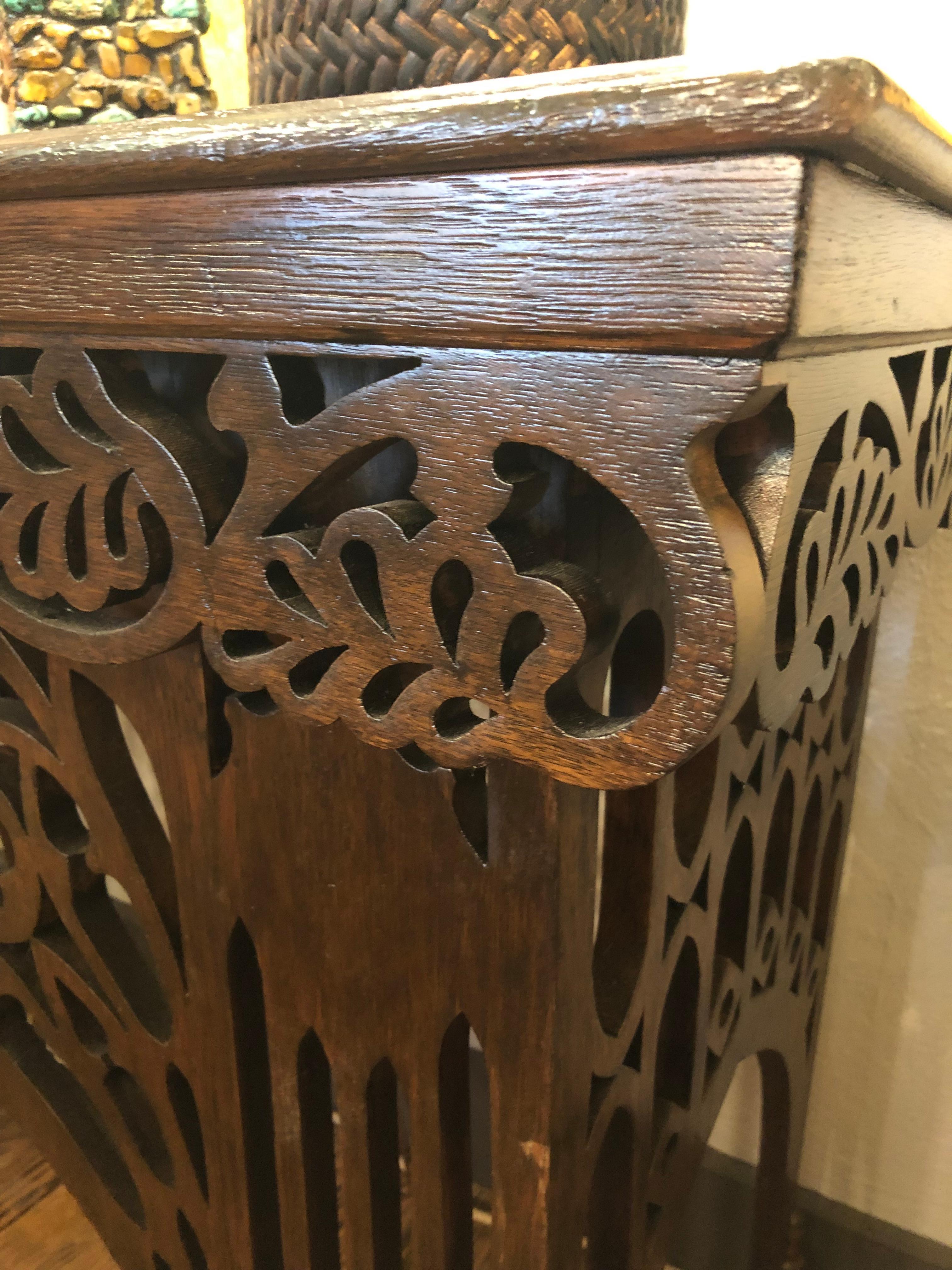 Rare English Gothic Revival Console For Sale 7