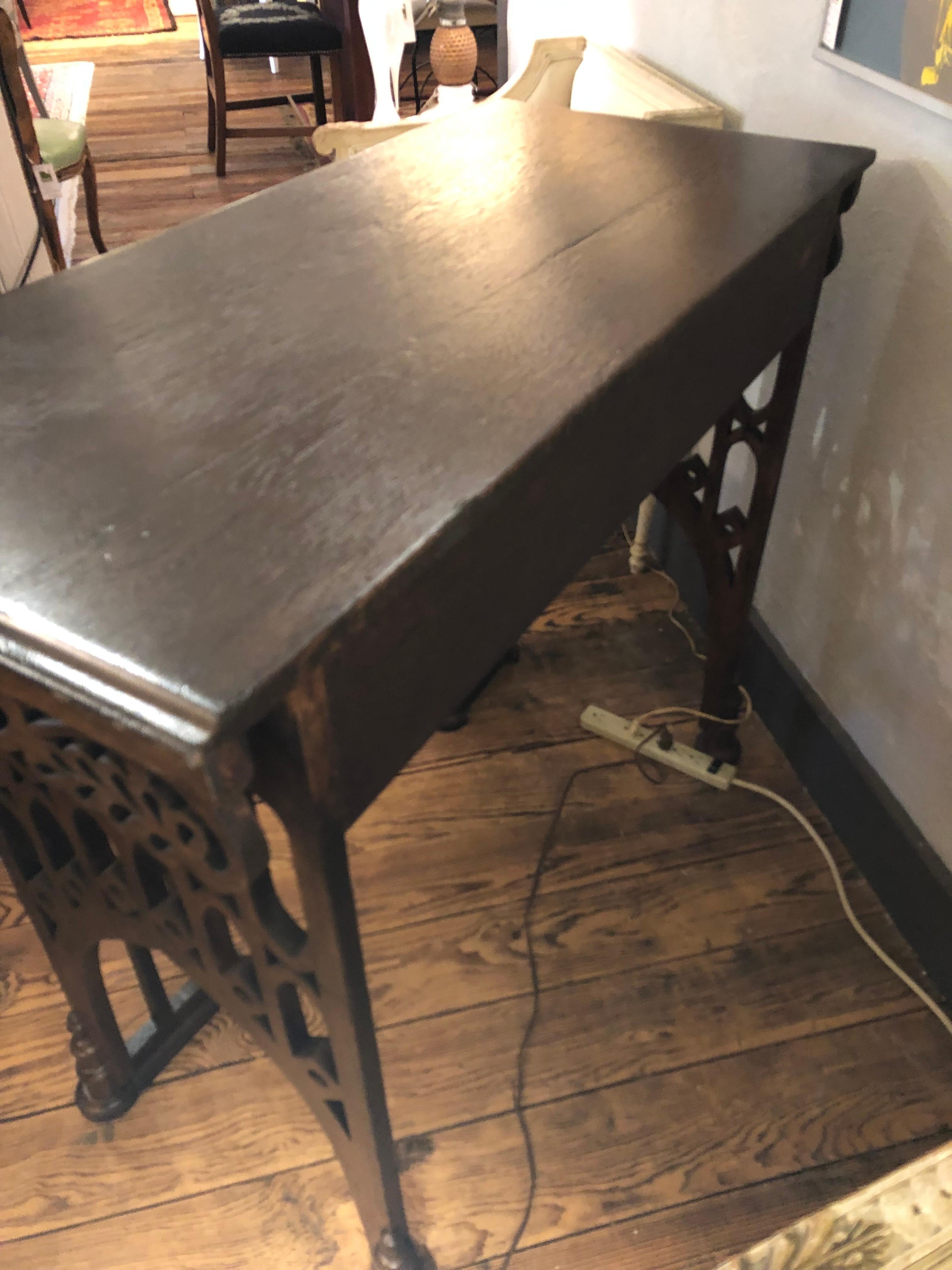 Rare English Gothic Revival Console For Sale 9