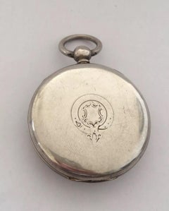Early & Rare English Lever Centre Seconds Chronograph Silver Pocket Watch