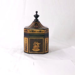 Raro porta tè inglese in intarsio