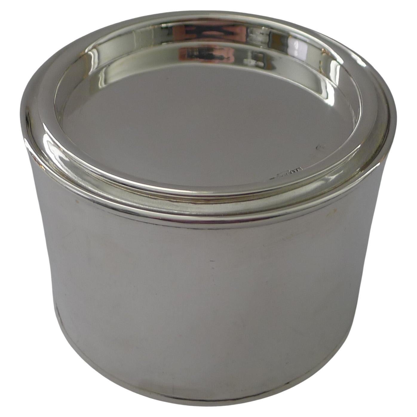 English Sterling Silver "Paint Tin" Tea Caddy / Canister by Asprey & Co - 1929 For Sale