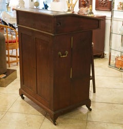 Rare English Oak Wooton Style 19th Century Desk with Rotating Drawers