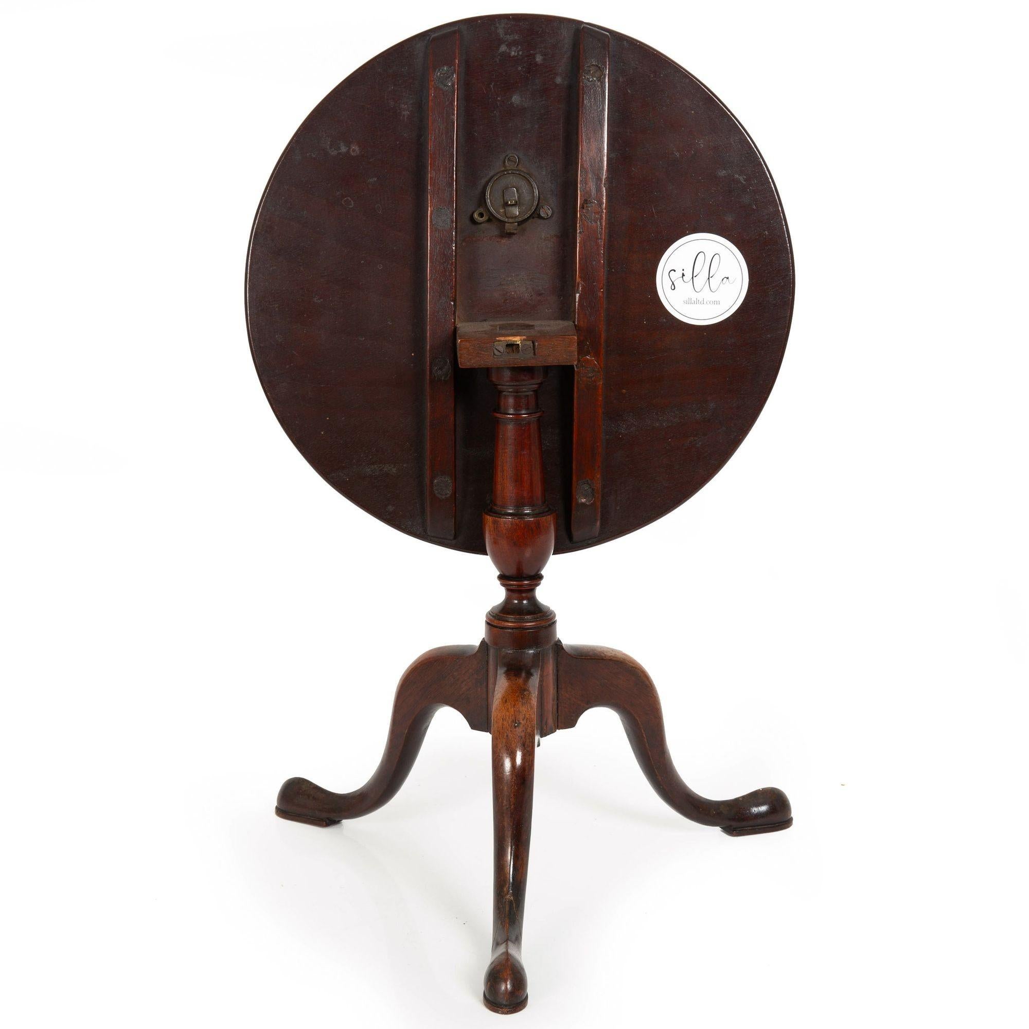 18th Century and Earlier Rare English Queen Anne Antique Miniature Salesman Sample Tilt-Top Table For Sale
