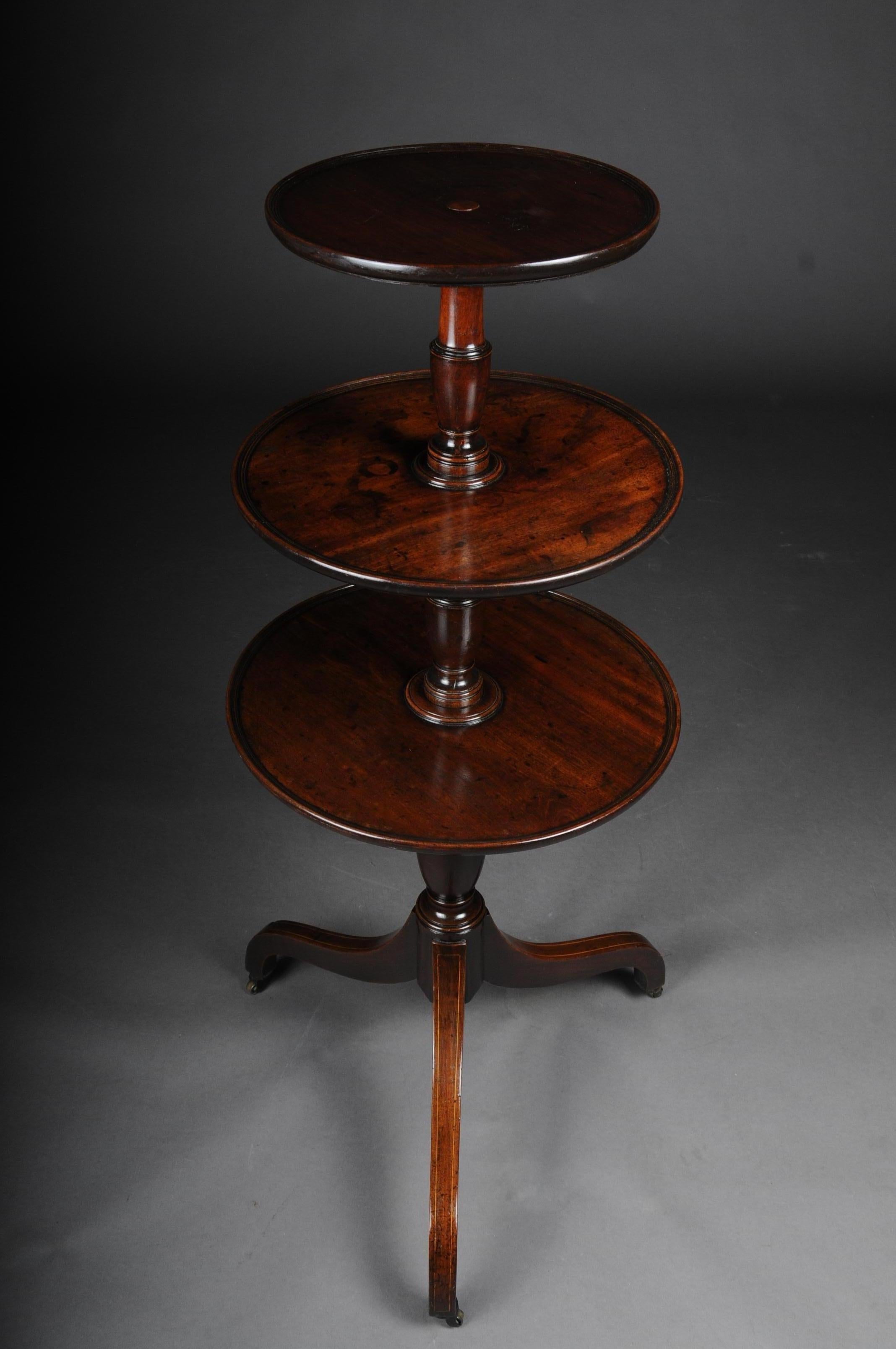 Rare English Side Table or Étagère, Victorian 19th Century Mahogany For Sale 7