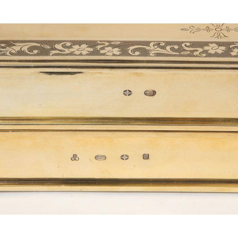Rara tavola da gioco per scacchi e backgammon inglese in argento e dorato, circa 1976 in vendita 12