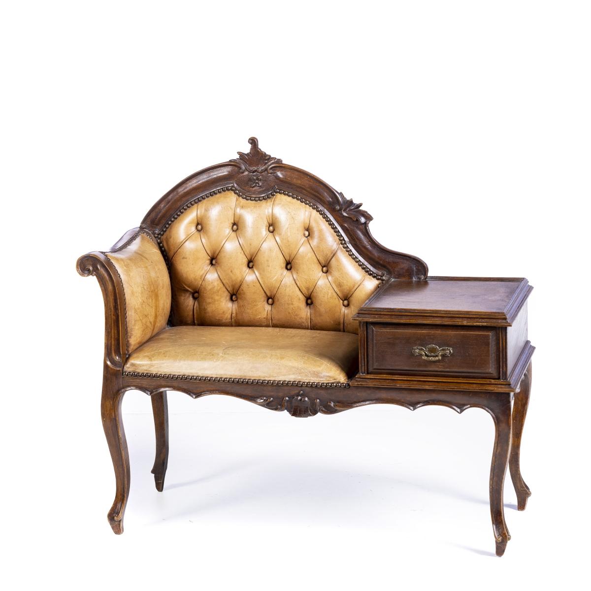 antique telephone chair