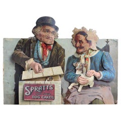 Antique Rare English Spratts Advertising Counter Display Automaton, circa 1905