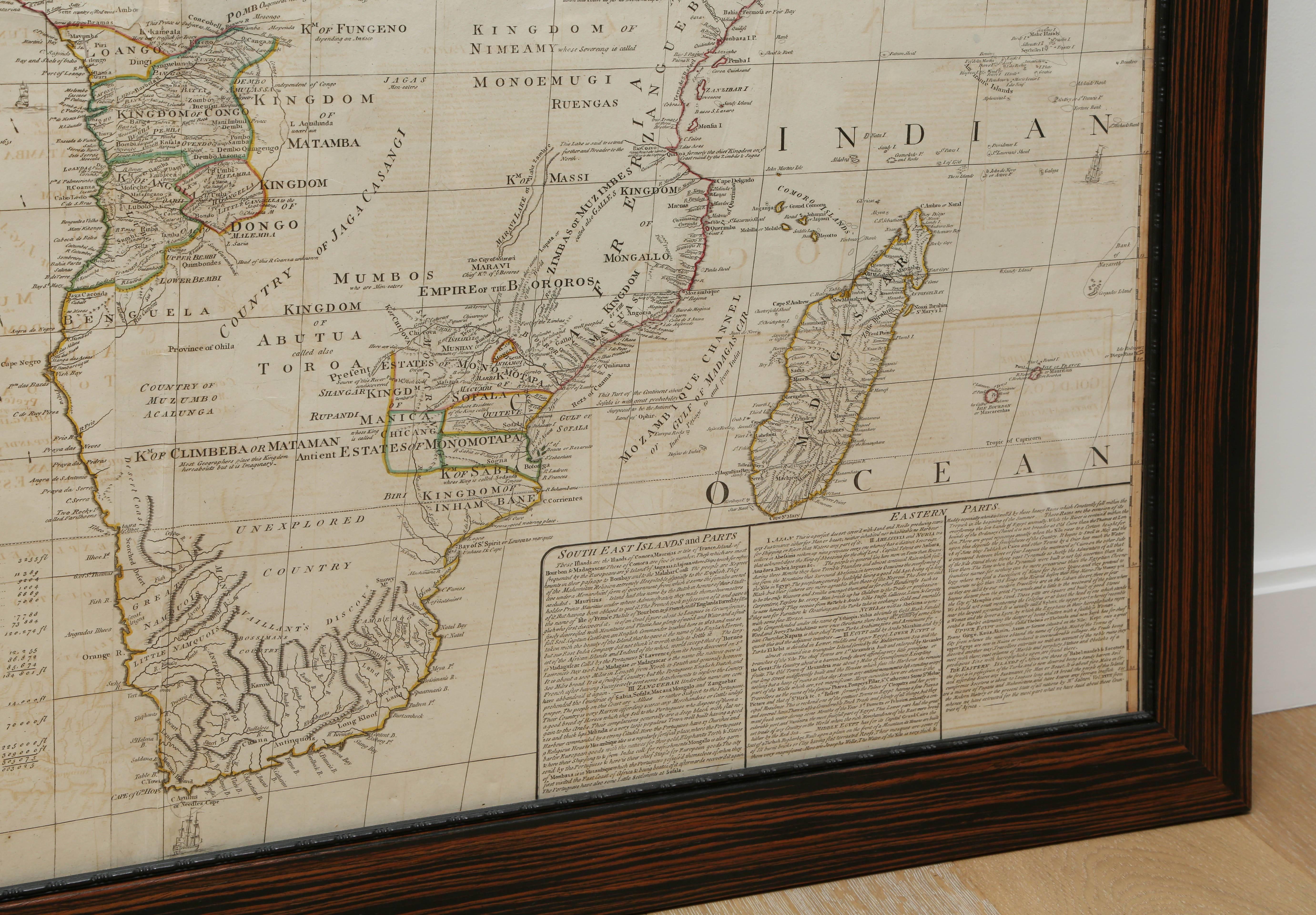 English Rare Engraved Map of Africa by Samuel Boulton, 1800