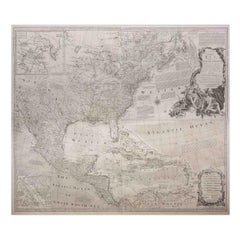 Seltene gravierte „Map of North America“ von Emanuel Bowen & John Gibson, veröffentlicht 1776