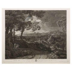 Rare Engraving "Il Temporale Del Pussino" by Wilhelm Gmelin After Poussin circa