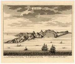 Rare Engraving of the Coast of Dabhol or Dabul,  Ratnagiri, Maharashtra in India