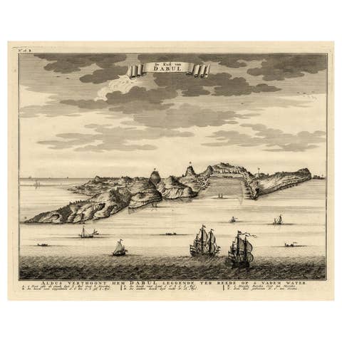 Rare Engraving of the Coast of Dabhol or Dabul, Ratnagiri, Maharashtra in India