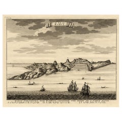 Rare Engraving of the Coast of Dabhol or Dabul,  Ratnagiri, Maharashtra in India