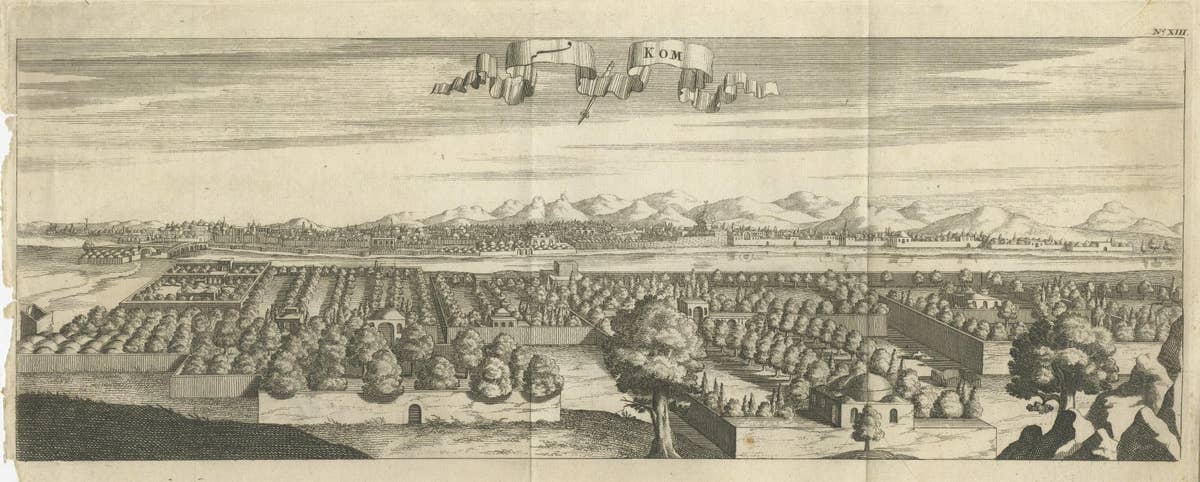 Rare Engraving with a View of the City of Kom in Egypt