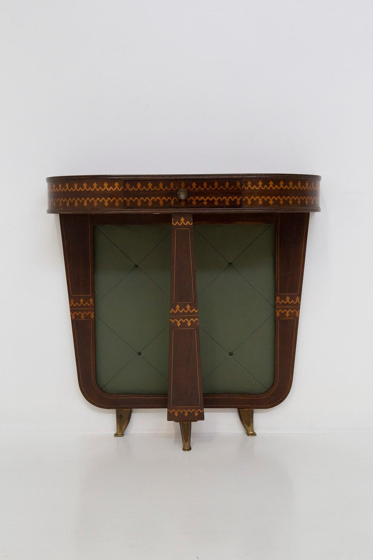 Rare Entrance Console by Paolo Buffa with Inlays and Brass 4