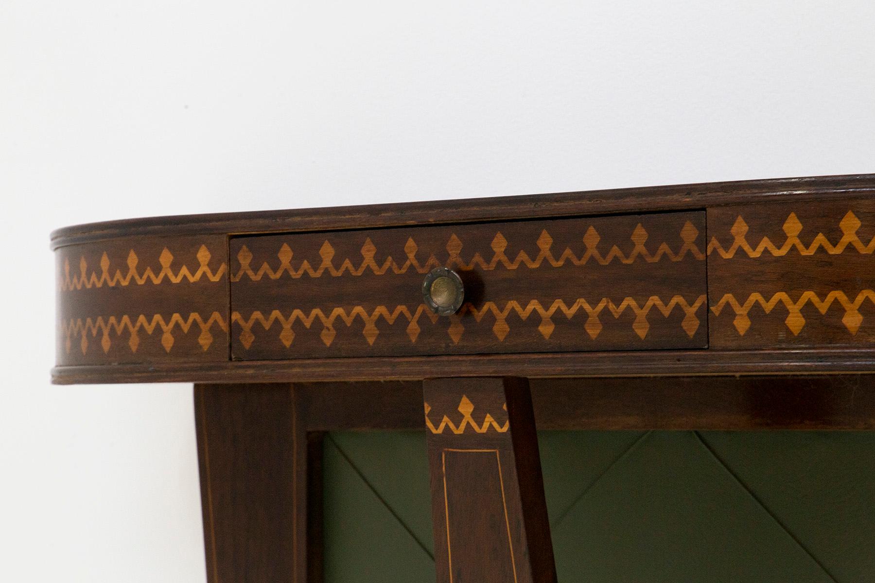 Rare Entrance Console by Paolo Buffa with Inlays and Brass 2