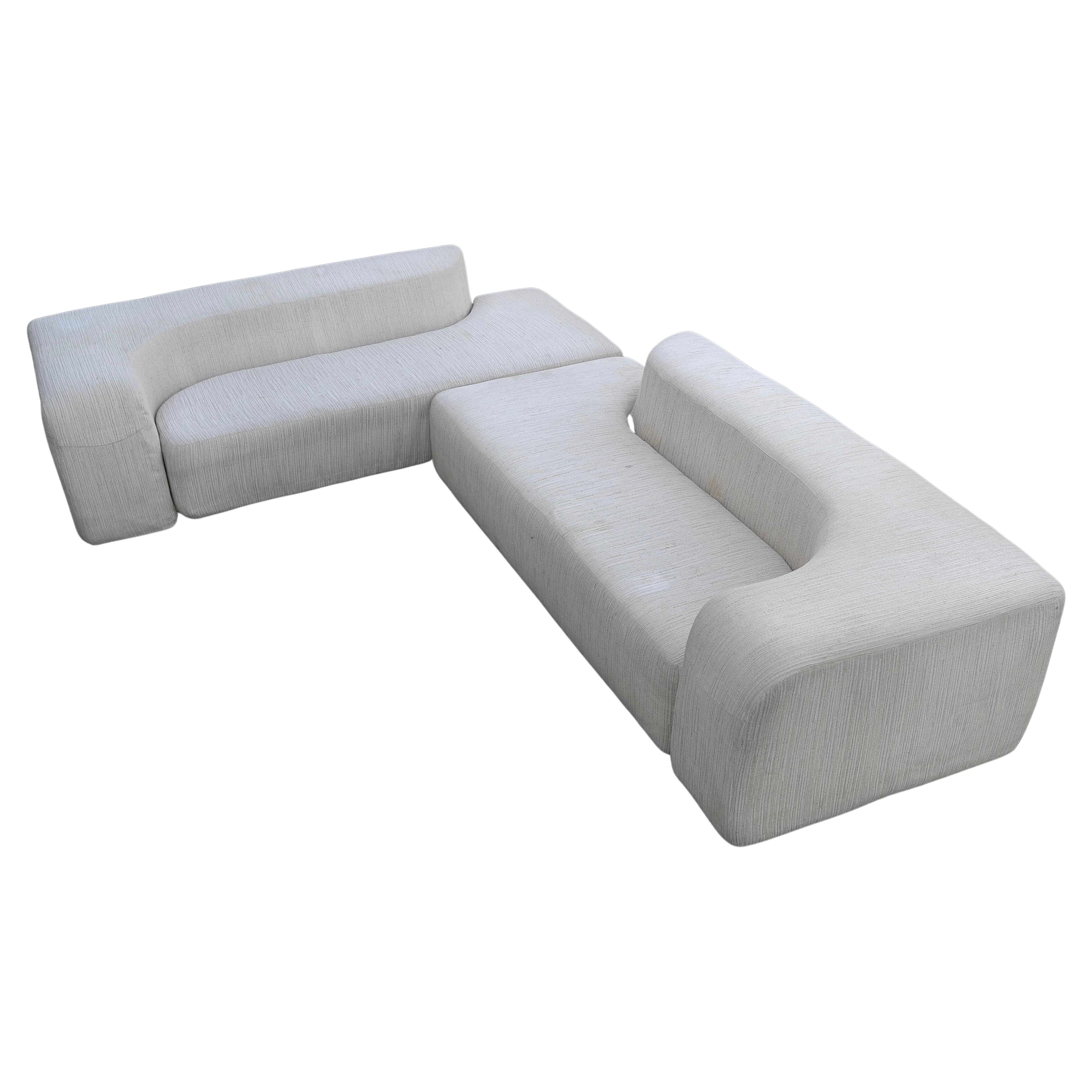 Seltenes skulpturales Tre-Sofa von Edoardo Landi, Gruppo N, Nikol, Italien 1971 im Angebot 1