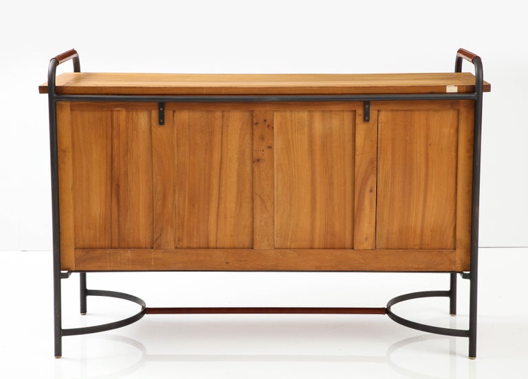 Rare Equestrian-Style Cabinet by Jacques Adnet, France, c. 1950s For Sale 4