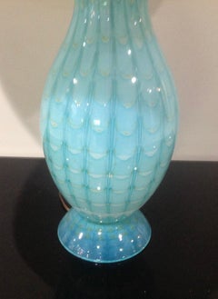 Rare lampe Ercole Barovier pour Barovier et Toso Baby Blue Murano