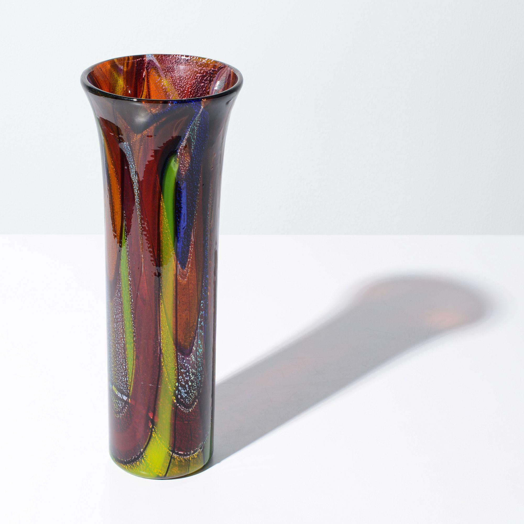 Blown Glass Rare Ercole Barovier ORIENTE Vase, Murano