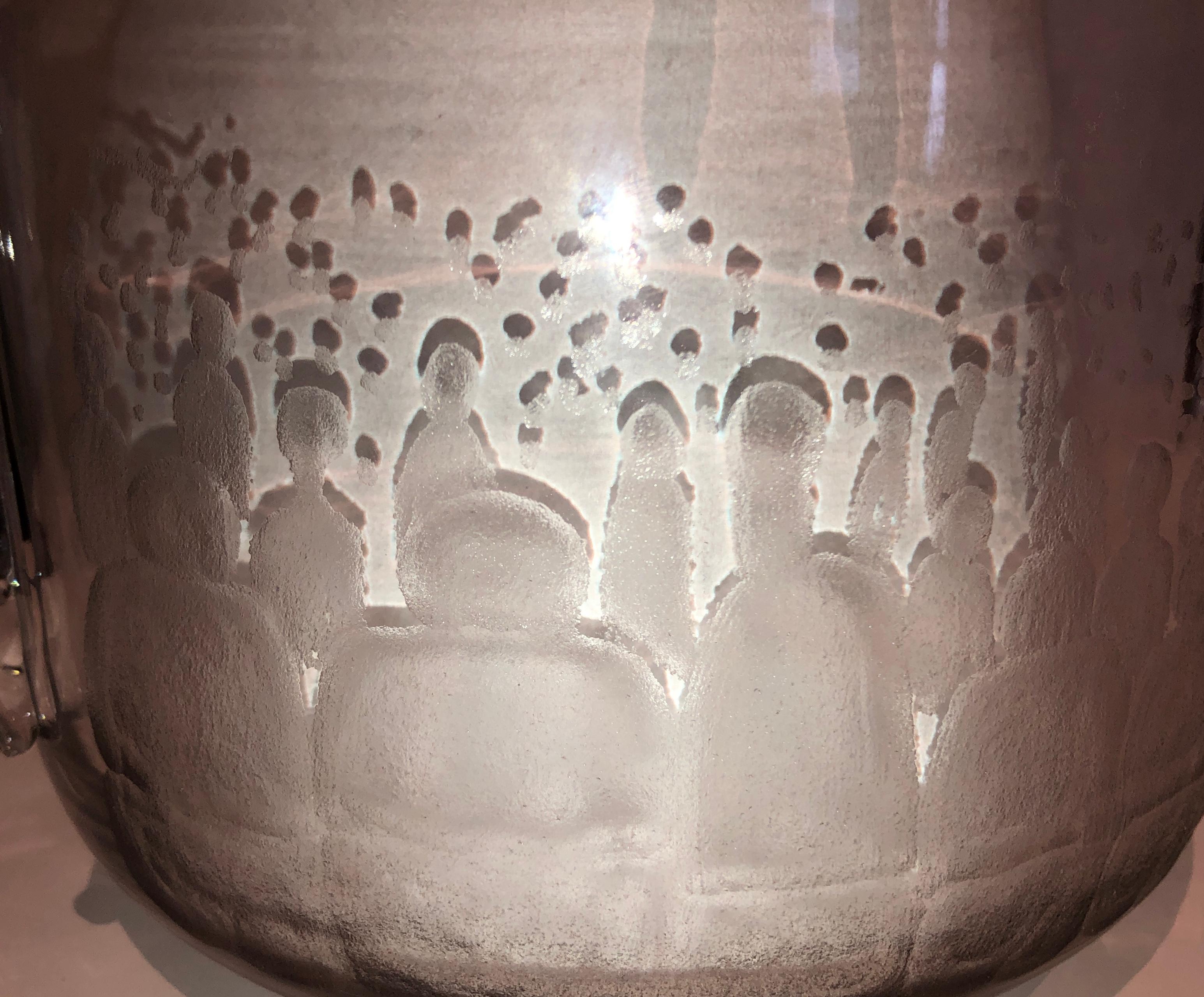 Mid-20th Century Rare Erik Hoglund “Cirkus” Vase For Sale
