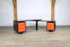 Rare Ernest Igl Jet Corner Writing Desk for Wilhelm Werndl, 1970s