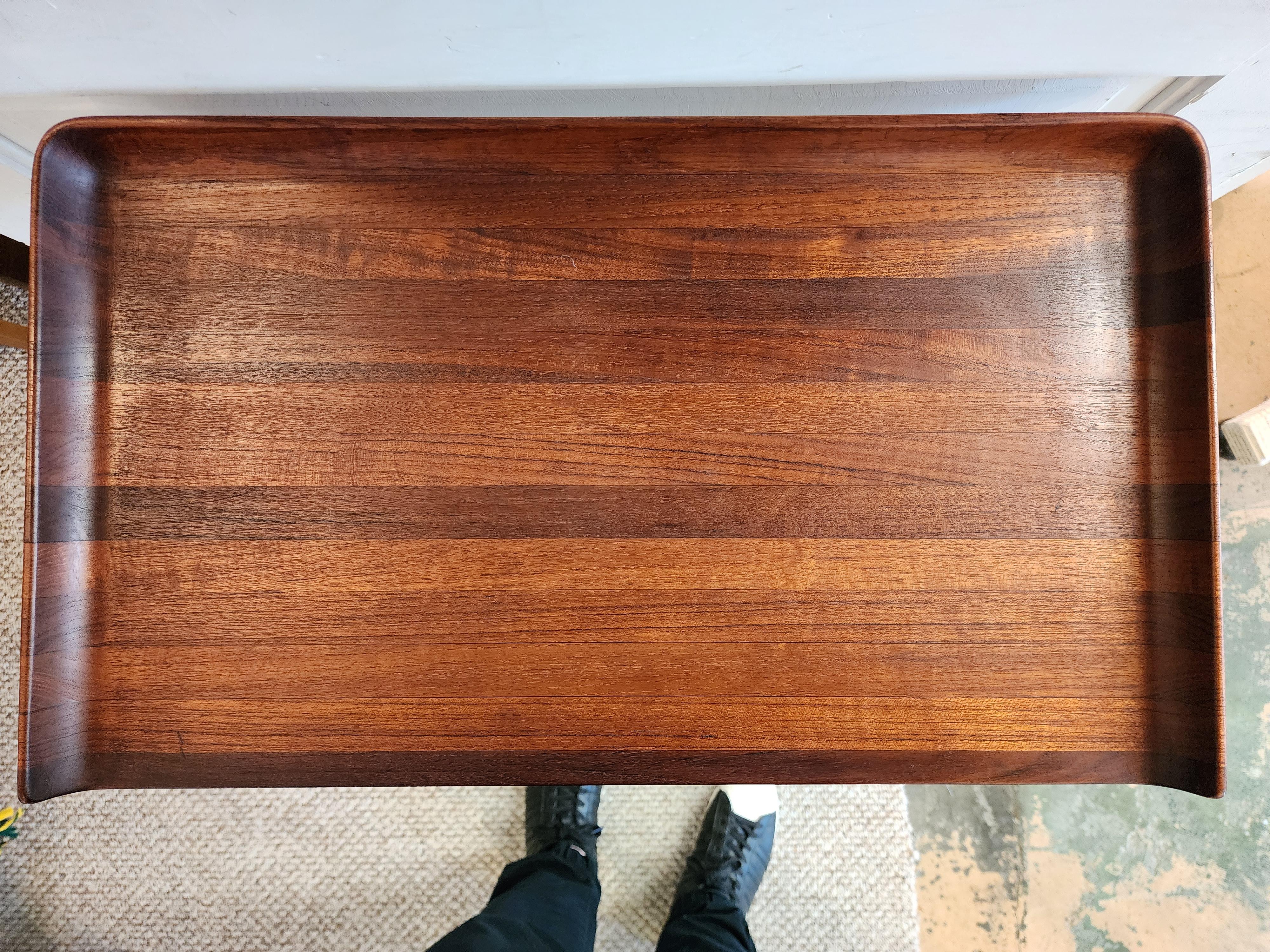 Rare Ernest Sohn Staved Siamese Teak Folding High Tray 3