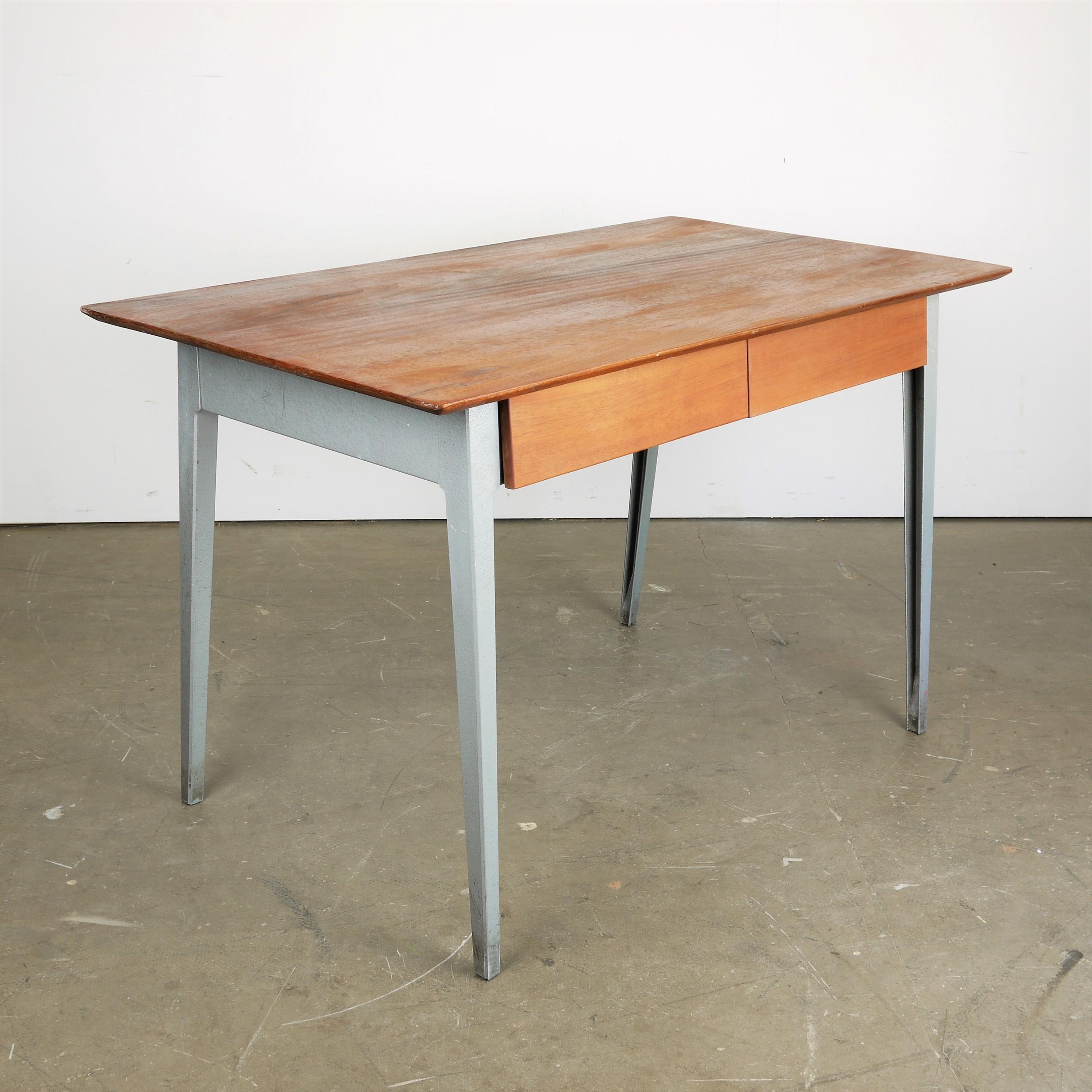 Mid-20th Century Rare ESA Esavian James Leonard Double Drawer Masters Desk