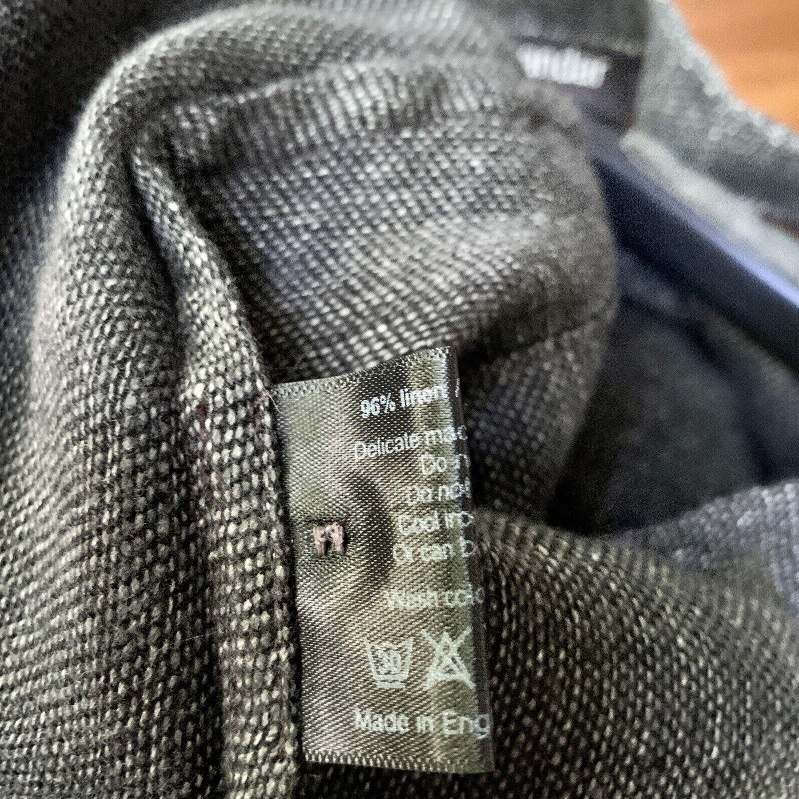 ESKANDAR Delave Linen Gauze Manteau à col rond plissé ELEPHANTDARK NWT SZ 1 en vente 5