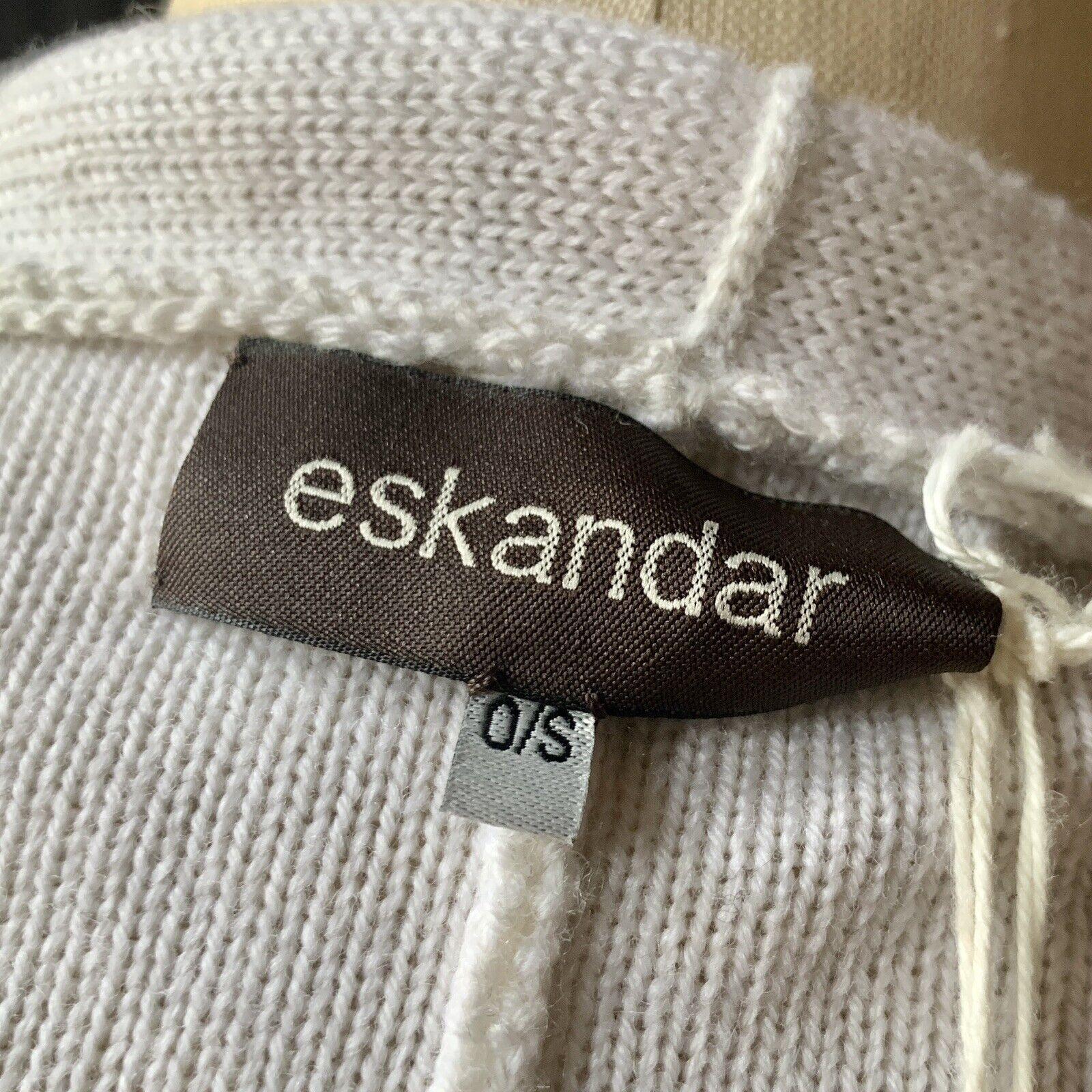 ESkandar, cardigan long plus long avec manches minces et larges, couleur nuage/blanc, neuf avec étiquette en vente 2
