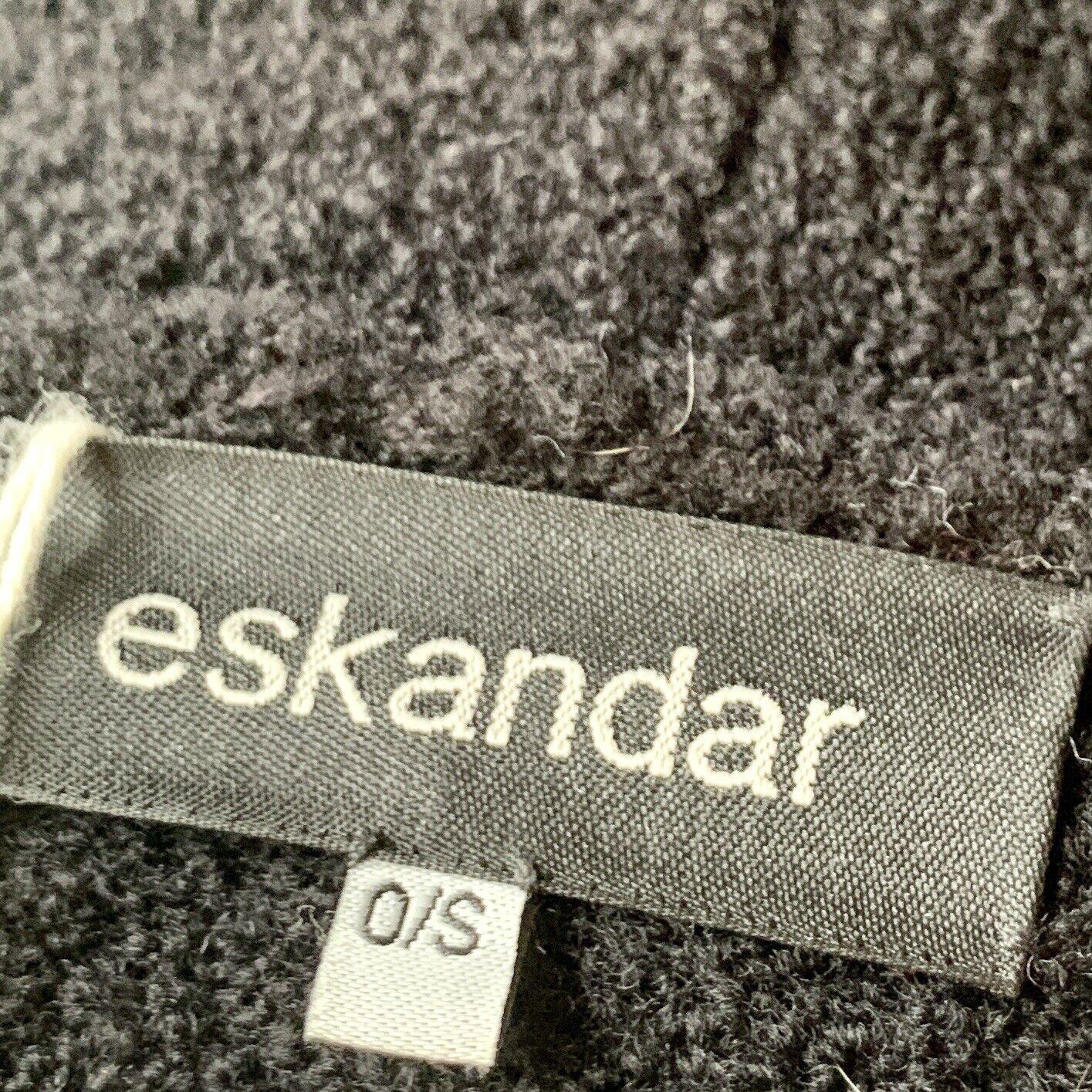 Rare ESKANDAR Scrunched Shawl Collar Cardigan Long Plus Black O/S NWT For Sale 2