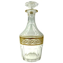Seltene Baccarat Eldorado-Dekanter aus Kristall und Gold im neoklassischen Stil, Nachlass