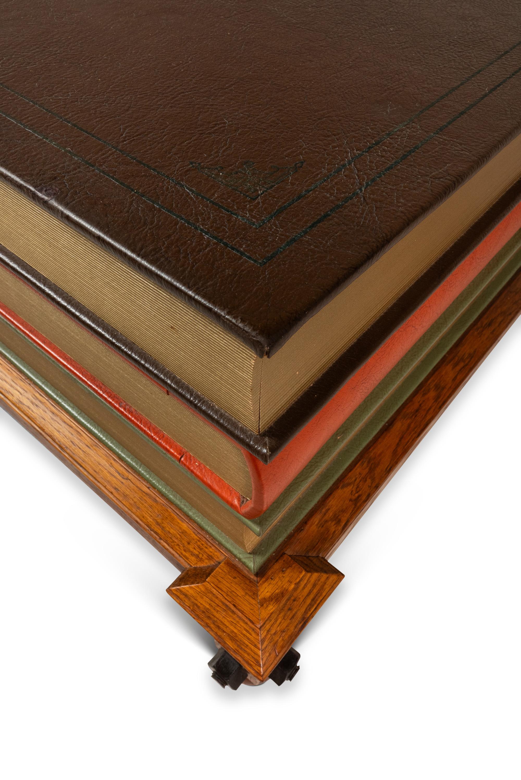 Rara mesa de centro de falso libro 