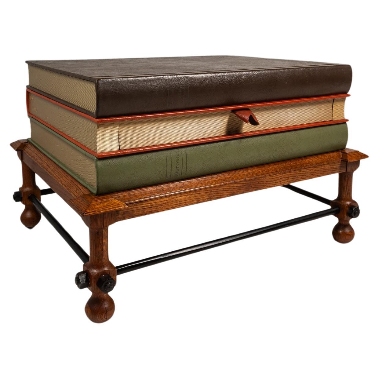 Rare table basse en faux livre "Et Cetera", John Dickinson, Drexel, USA, c. 1960s