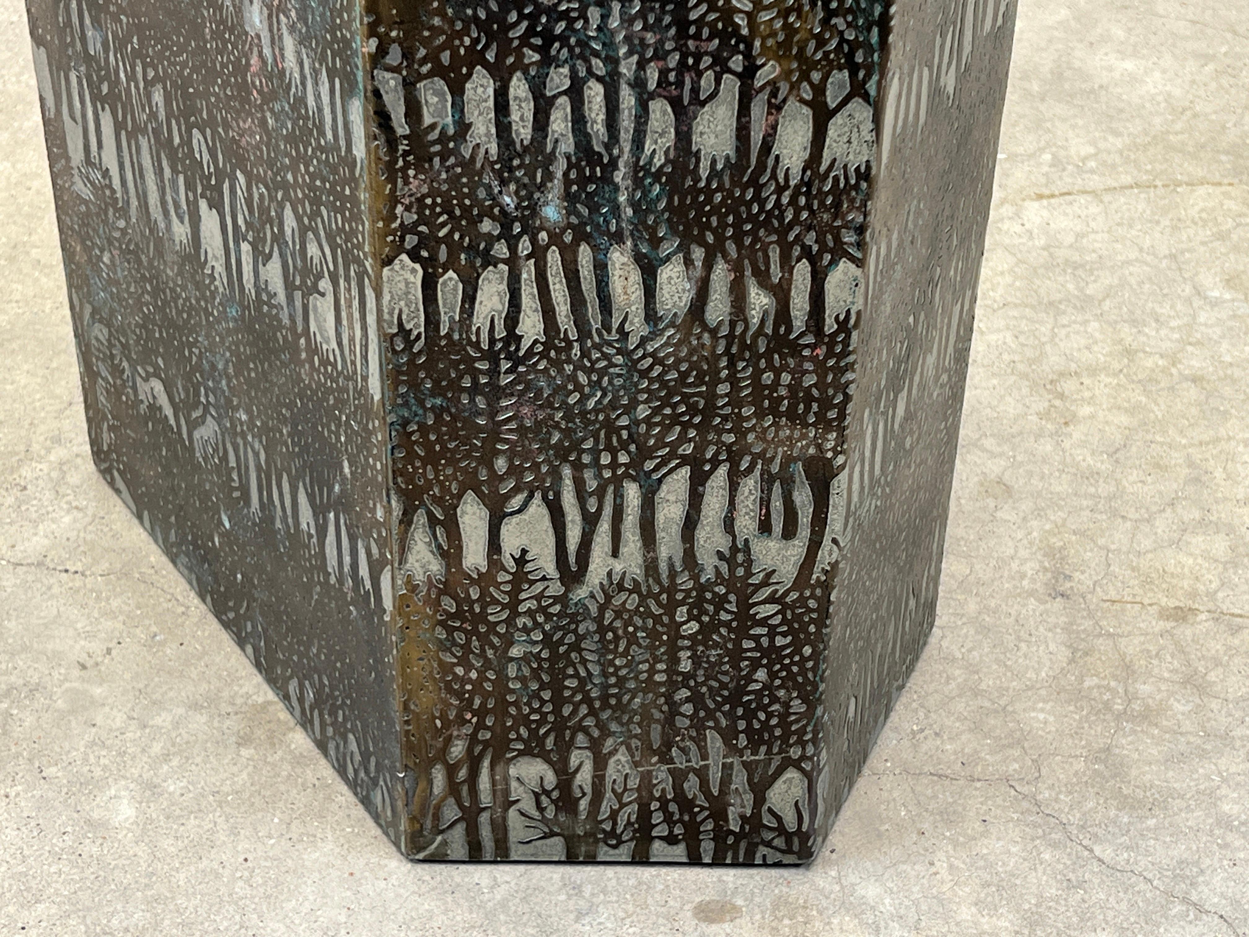 Rare Eternal Forest Side Table by Philip and Kelvin Laverne 15