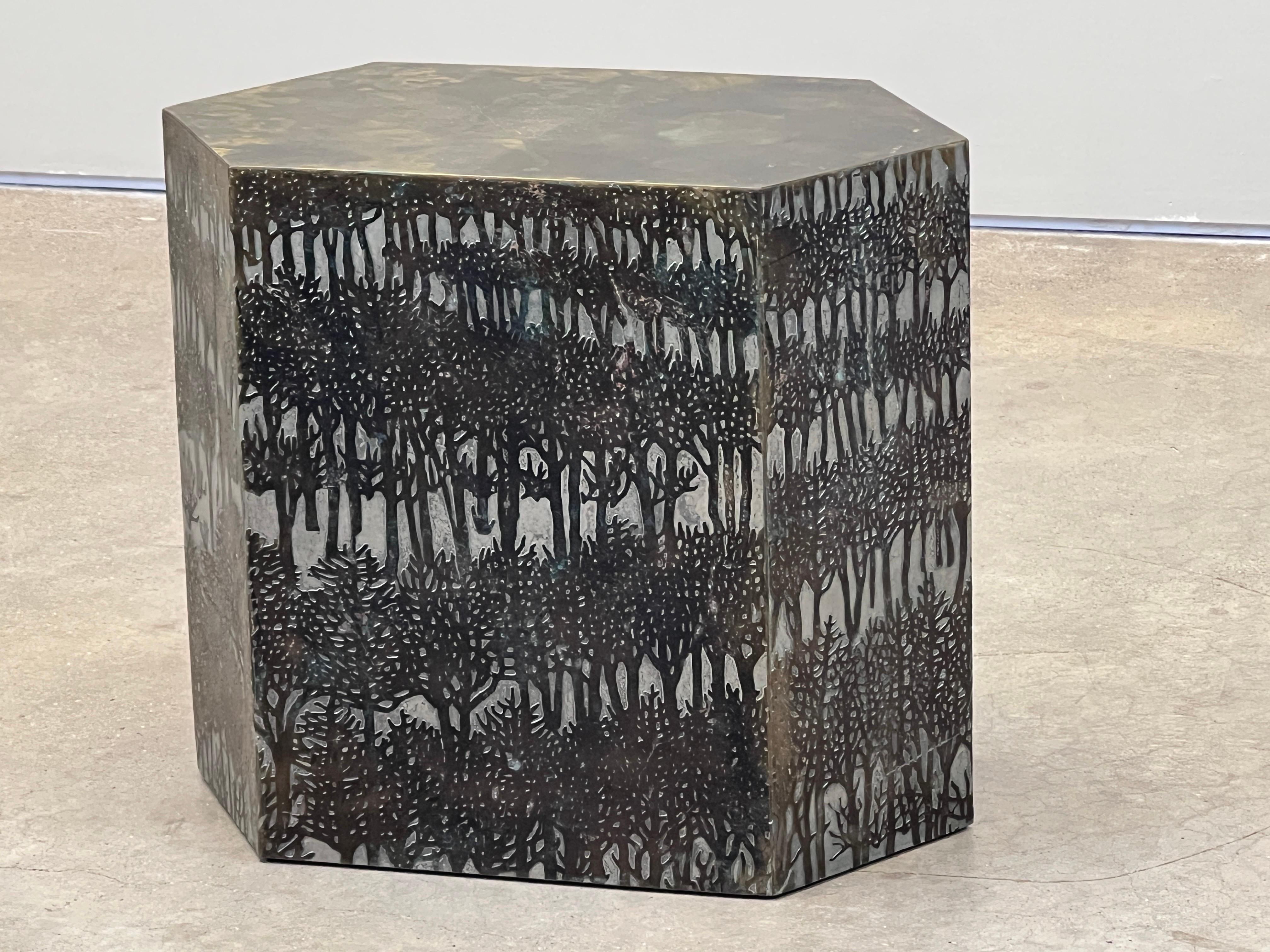 Rare Eternal Forest Side Table by Philip and Kelvin Laverne 4