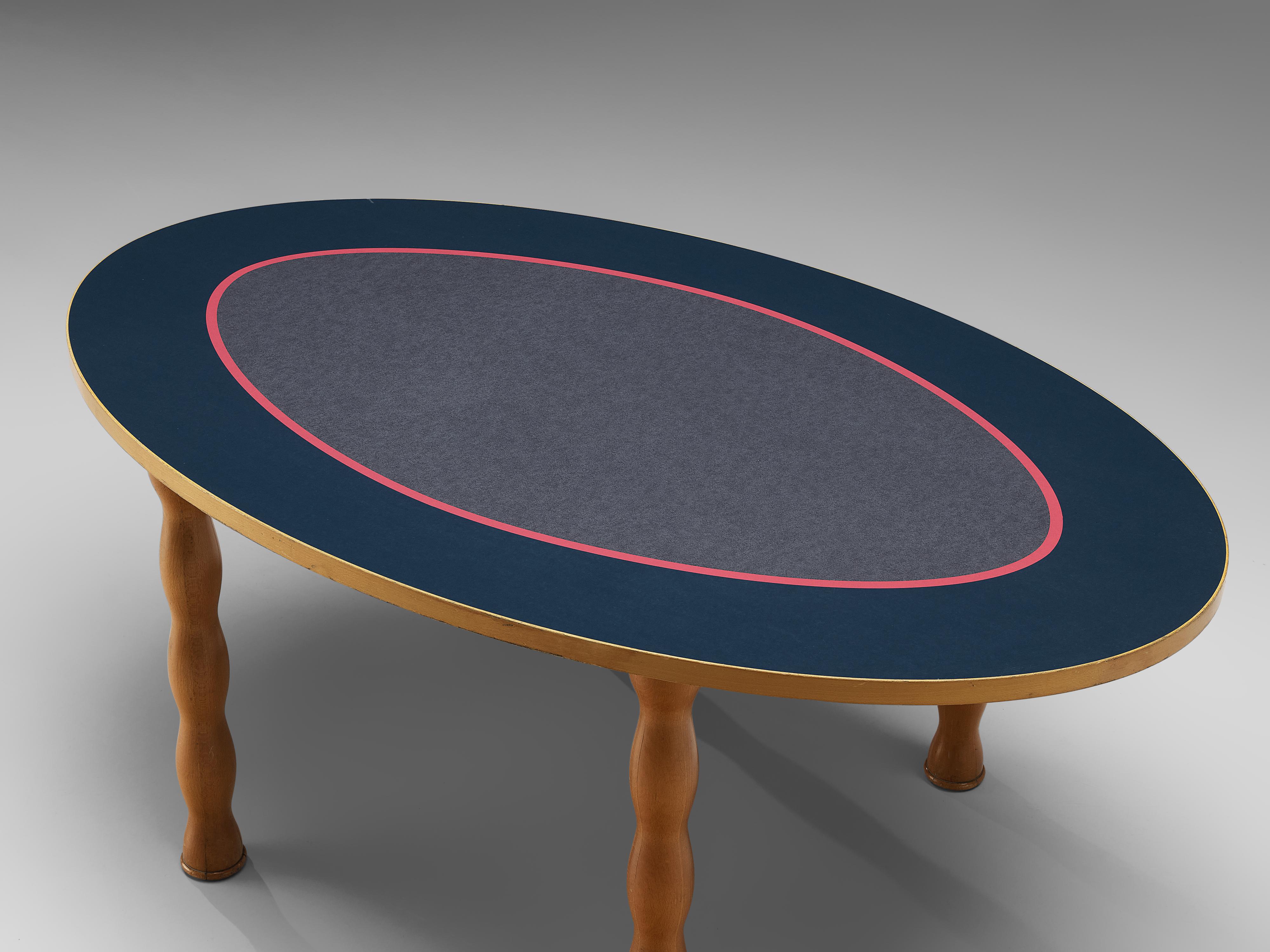 Late 20th Century Rare Ettore Sottsass ‘Filicudi’ Dining Table with Oval Resin Top