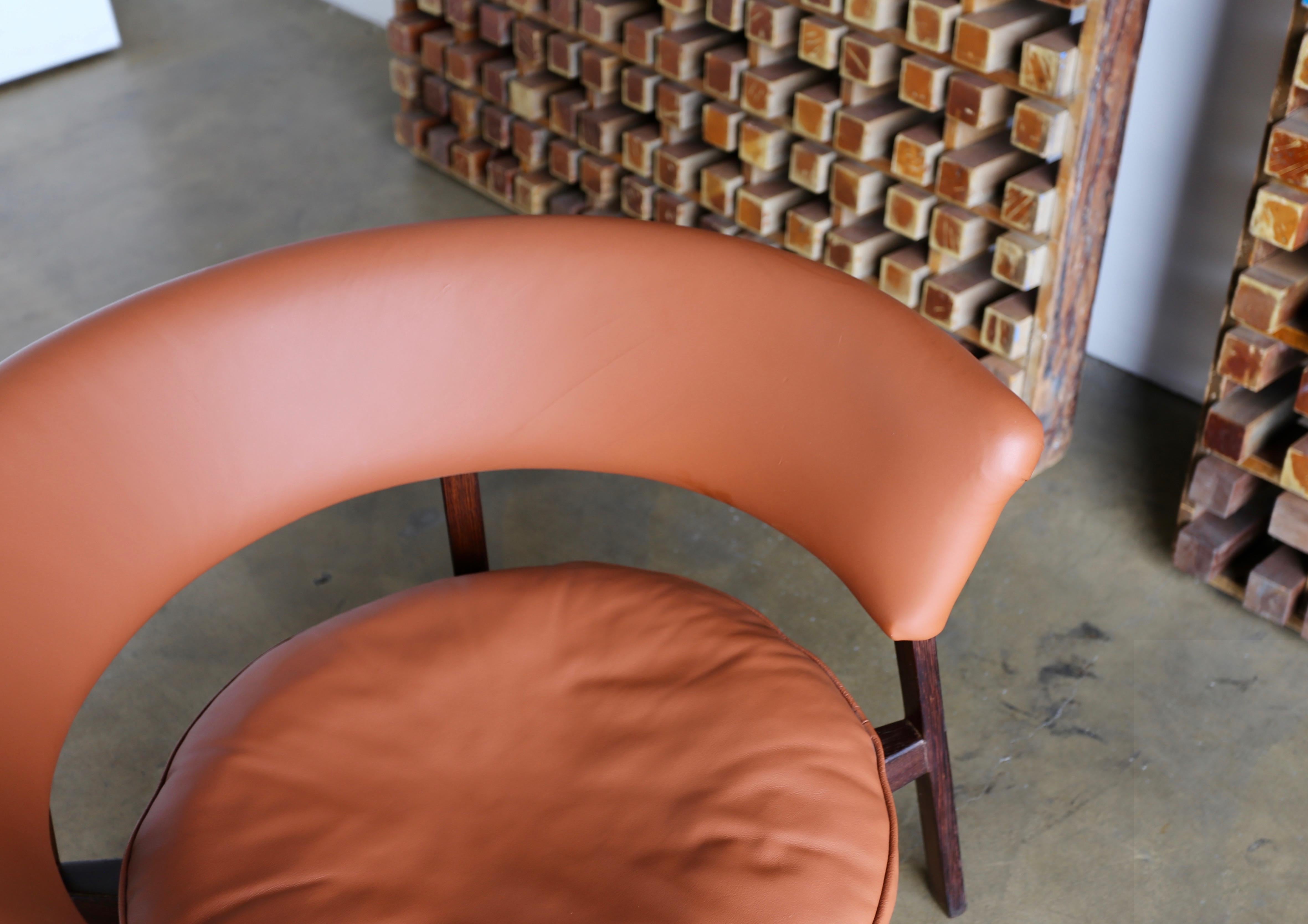 Rare Eugenio Gerli P28 Lounge Chair for Tecno, circa 1958 In Good Condition In Costa Mesa, CA