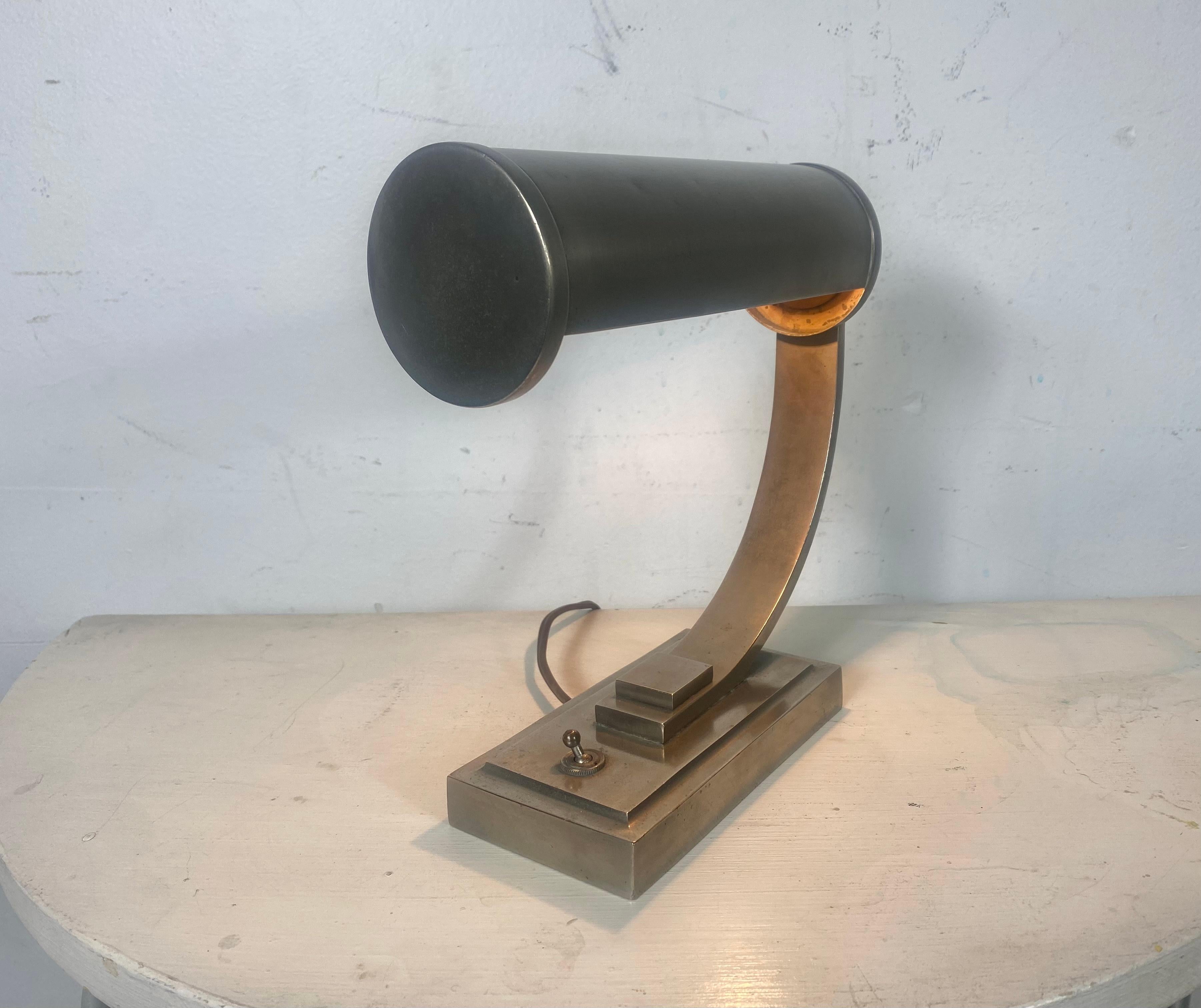 Rare Example, Bauhaus / Art Deco Desk Lamp Designed by Gilbert Rohde In Good Condition For Sale In Buffalo, NY