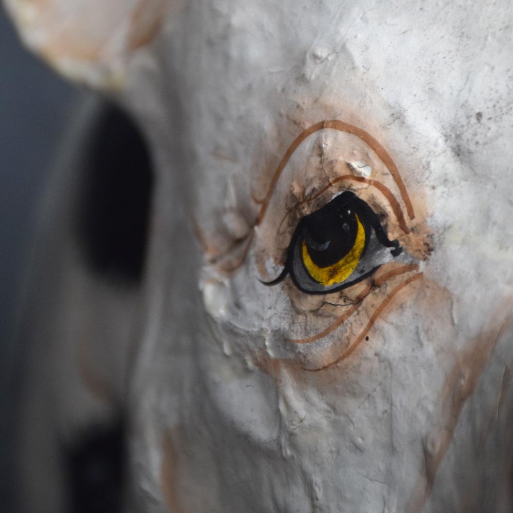 Rare Example of an English Gloucester Old Spot Butchers Papier Mâché Display Pig In Fair Condition In London, GB