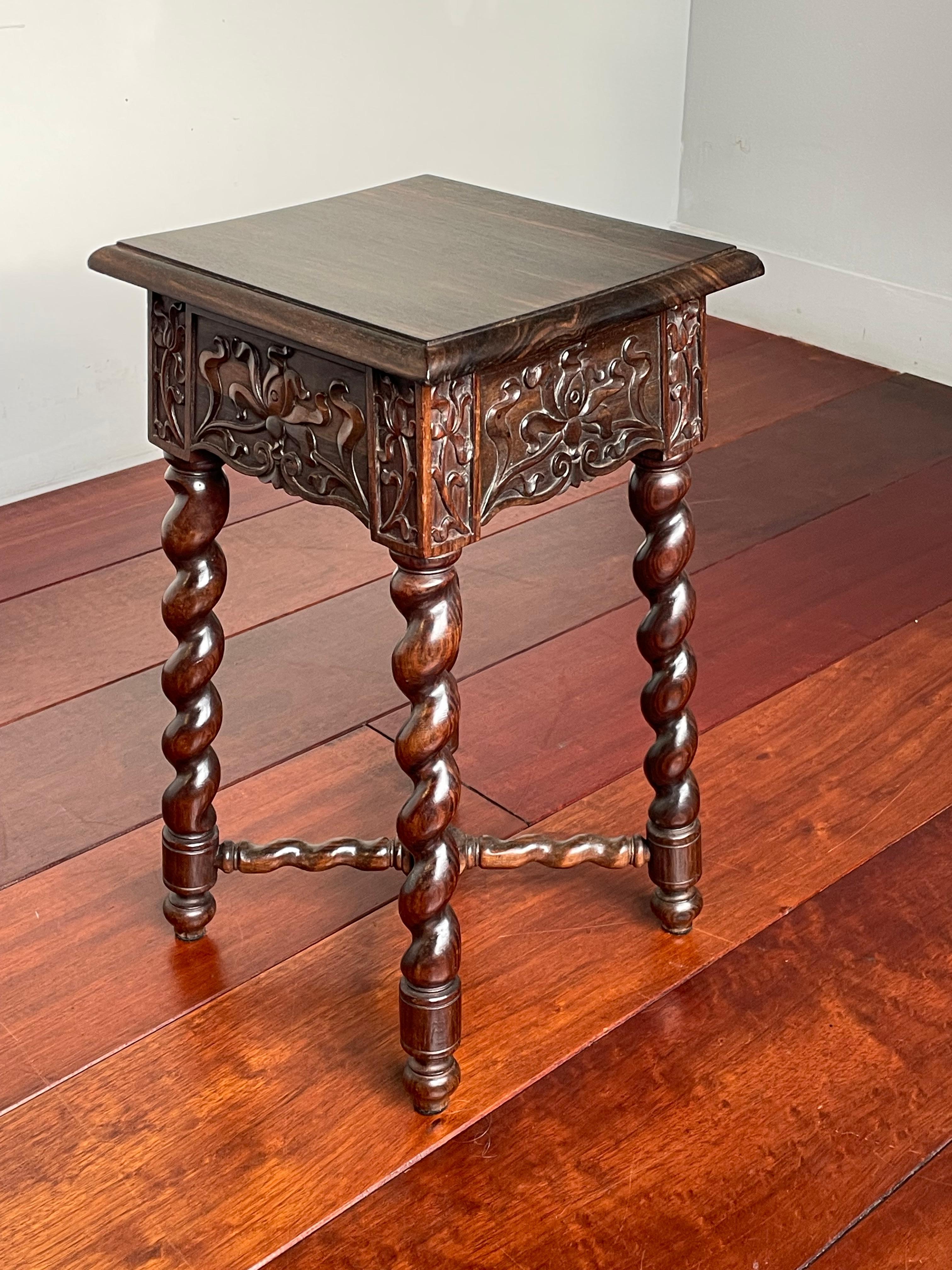 19th Century Rare & Exclusive Antique Dutch Colonial Coromandel Wooden End or Side Table