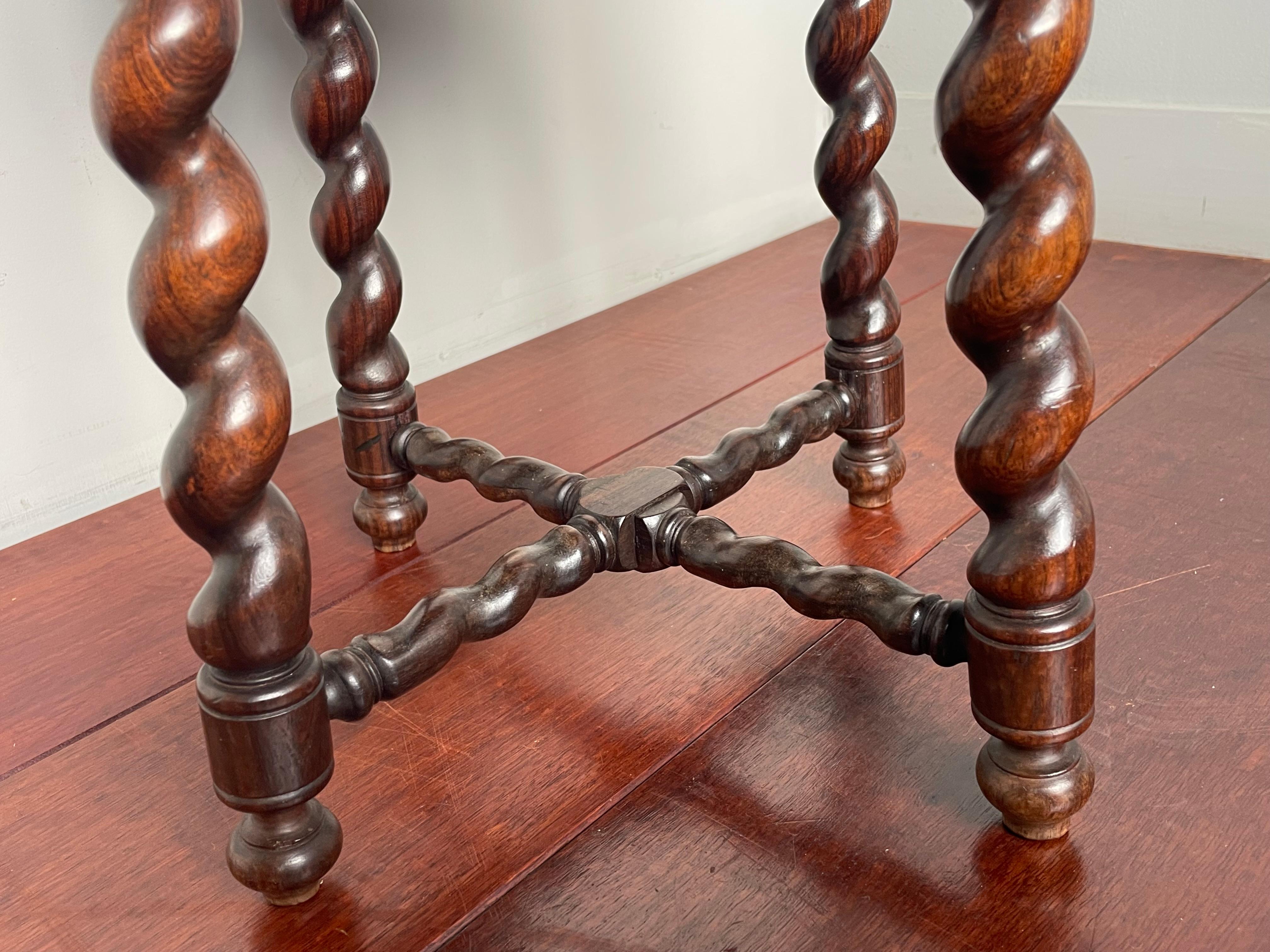 Rare & Exclusive Antique Dutch Colonial Coromandel Wooden End or Side Table 8