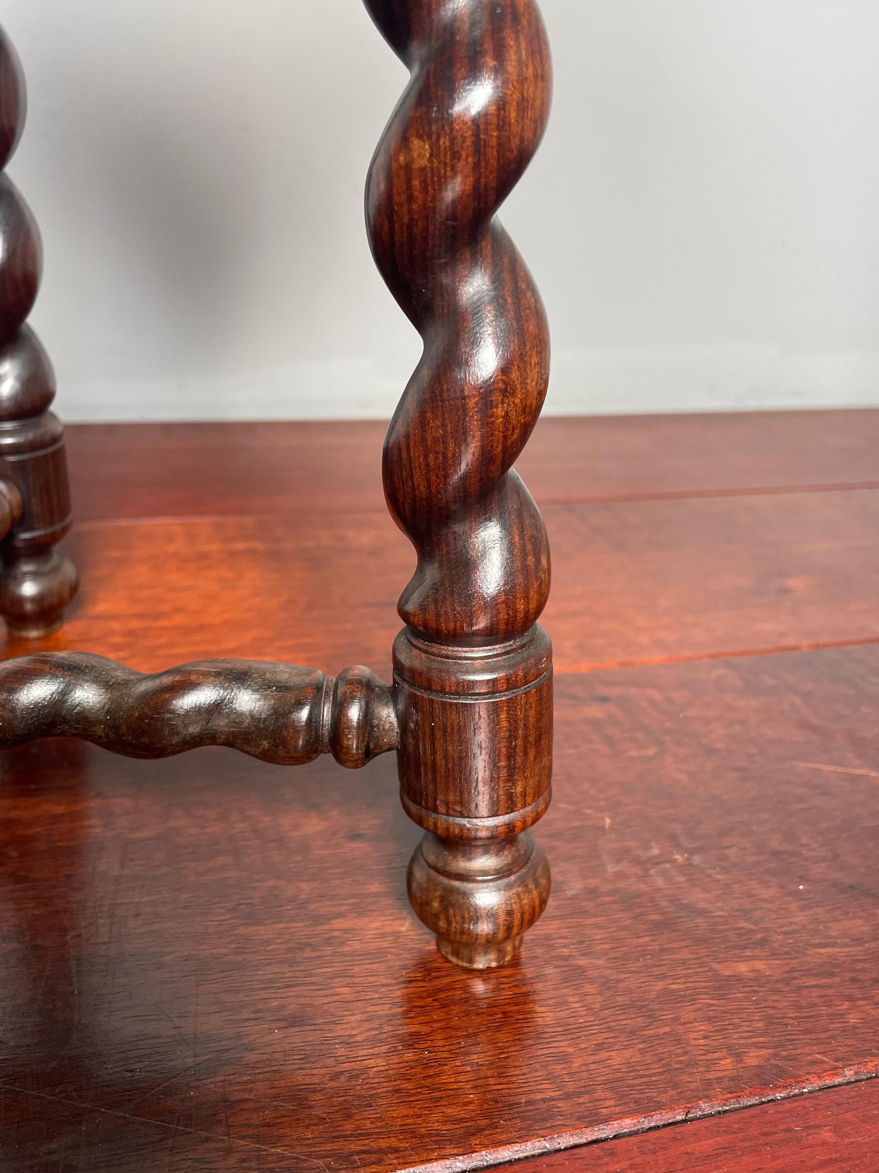 Hand-Carved Rare & Exclusive Antique Dutch Colonial Coromandel Wooden End or Side Table